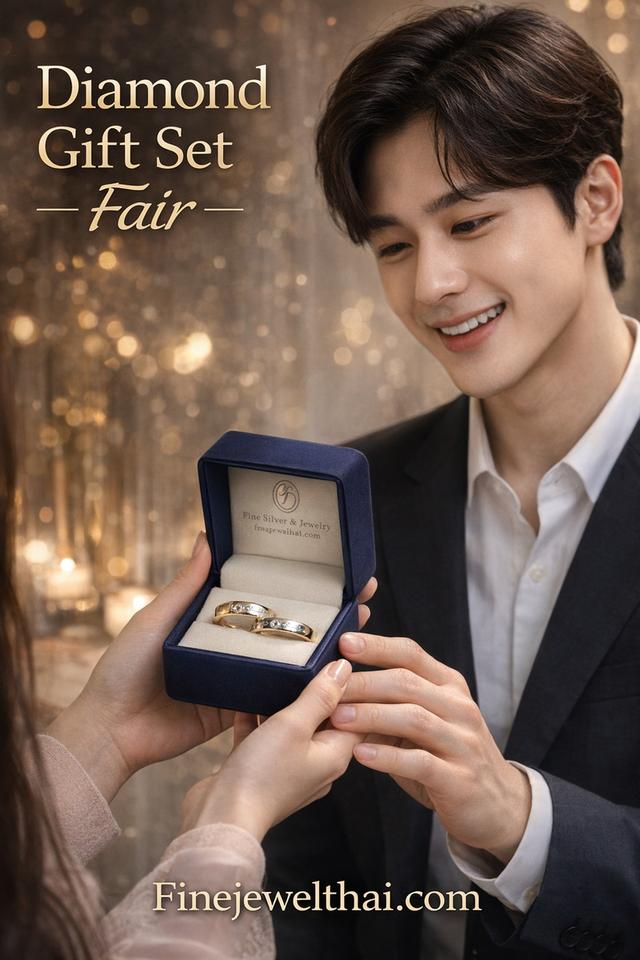 Finejewelthai Diamond Gift Set แหวนเพชรแท้ พร้อมใบรับรอง
