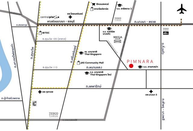 P393 ให้เช่า  พิมนารา ศรีนครินทร์-บางนา Pimnara Srinakarin-Bangna ถนนหนามแดง บ้านเดี่ยวสไตล์ญี่ปุ่น ในสังคมเป็นส่วนตัวเพียง 99 หลัง  15