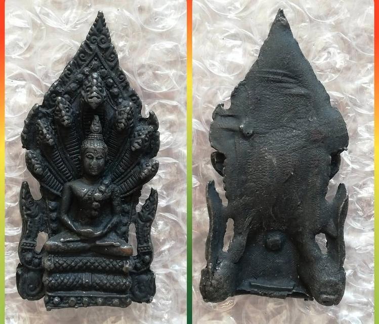 พระฉลุโลหะเก่ารมดำ พระนาคปรก พระพุทธชินราช ปางอุ้มบาตร สมเด็จโต ปางมารวิชัย