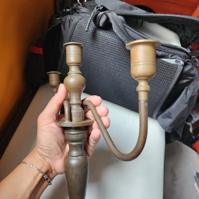 เชิงเทียนทองเหลือง ถอดได้ รูปที่ 3