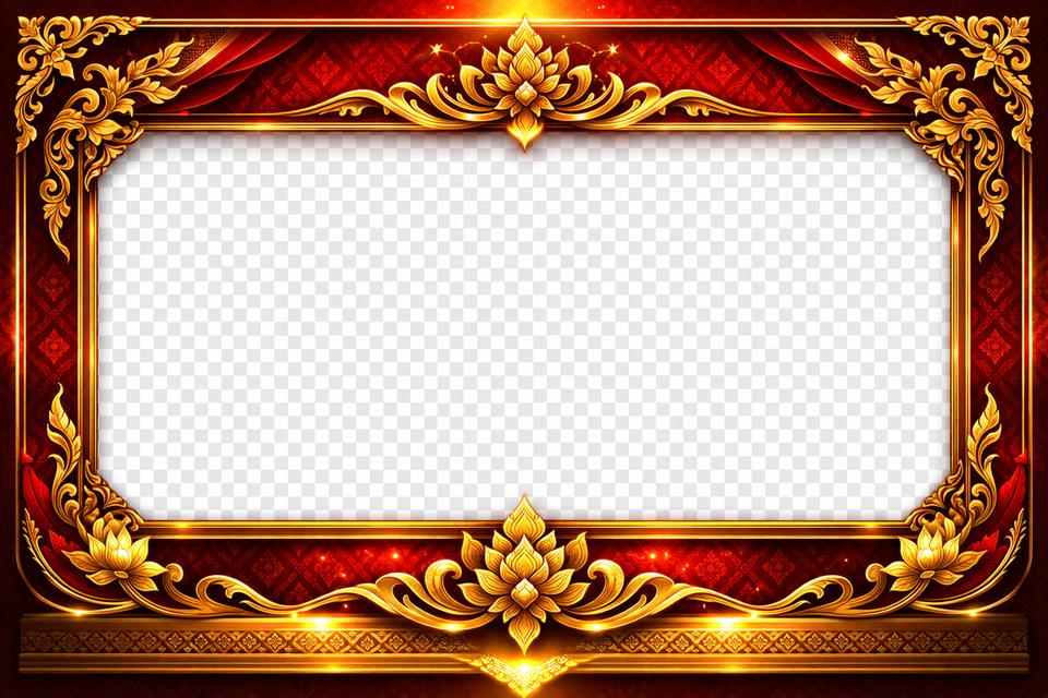 กรอบภาพลายไทย ใช้ในการออกแบบ รูปที่ 6