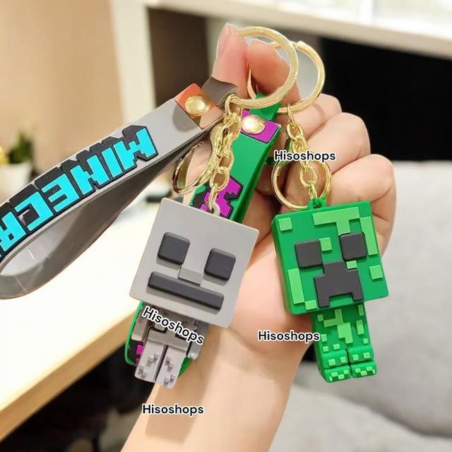 Minecraft พวงกุญแจมายคราฟ พวงกุญแจรถยนต์ ห้อยกระเป๋าสวยๆ ของเล่นการ์ตูนน่ารัก หรือเป็นของขวัญวันเกิด 7