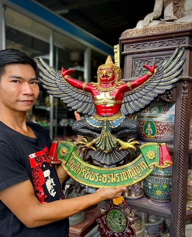 พญาครุฑหน้าเทพ ครุฑแขวนผนัง ขนาด70ซม 4