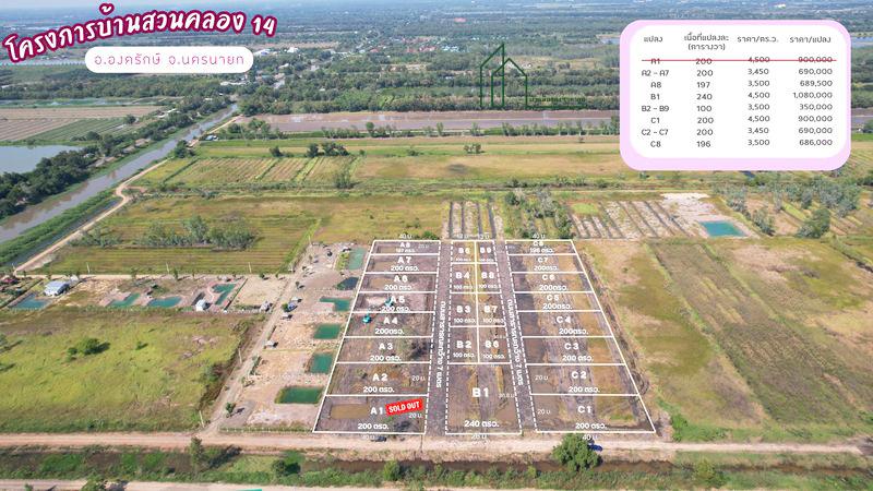 ที่ดินทำเลดี โครงการบ้านสวนคลอง 14 – องครักษ์ นครนายก 1