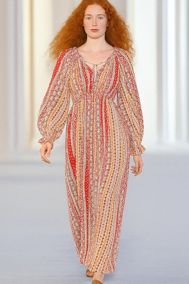 เดรสแม็กซี่ลายทางโบฮีเมียน เดรส Maxi Bohemian Stripe @SP041 3
