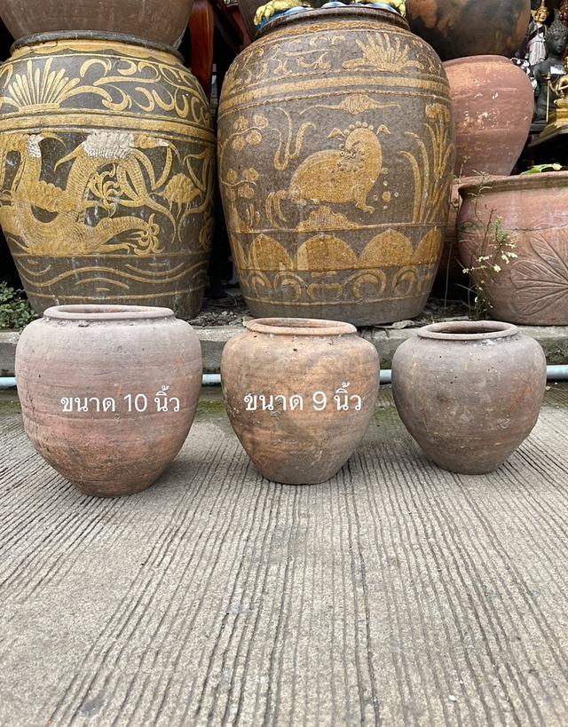 ไหดินแดง ไหโบราณ ศิลปะอยุธยา ขนาด9นิ้ว โอ่งแดงเล็ก