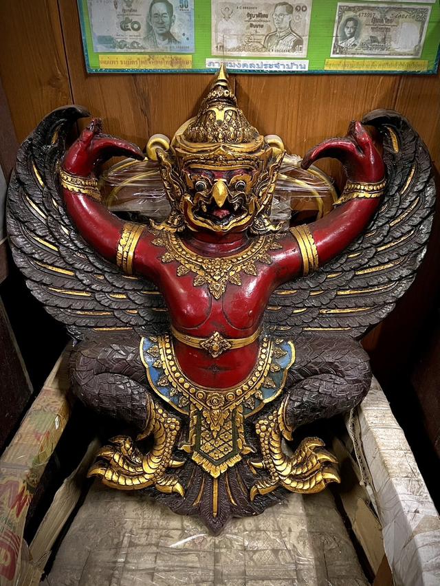 พญาครุฑ ครุฑแขวนผนัง ขนาดกว้างสูง65ซม ครุฑเก่า