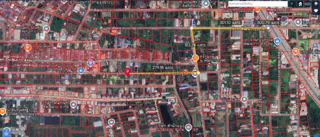 ขาย ที่ดิน ใกล้ อ่อนนุช พัฒนาการ ศรีนครินทร์ รูปเหลี่ยม ซอยพัฒนาการ96 89 ตรว เดินทางเข้า ทองหล่อ เพชรบุรีง่าย 3