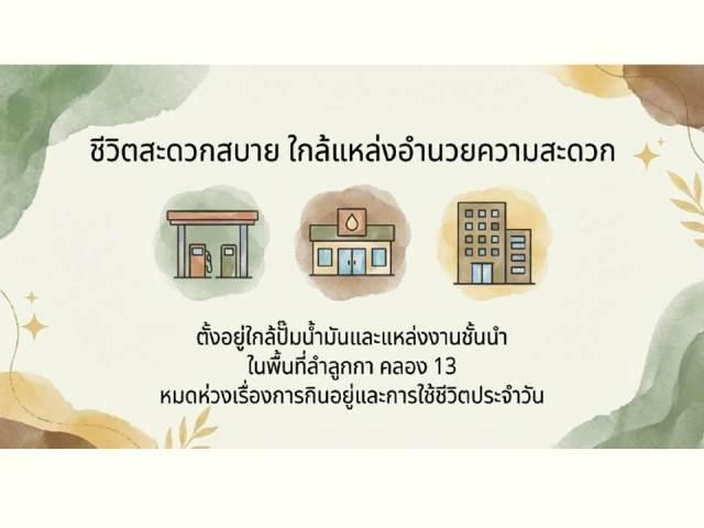 ขายที่ดินติดถนนลำลูกกา คลอง13 15