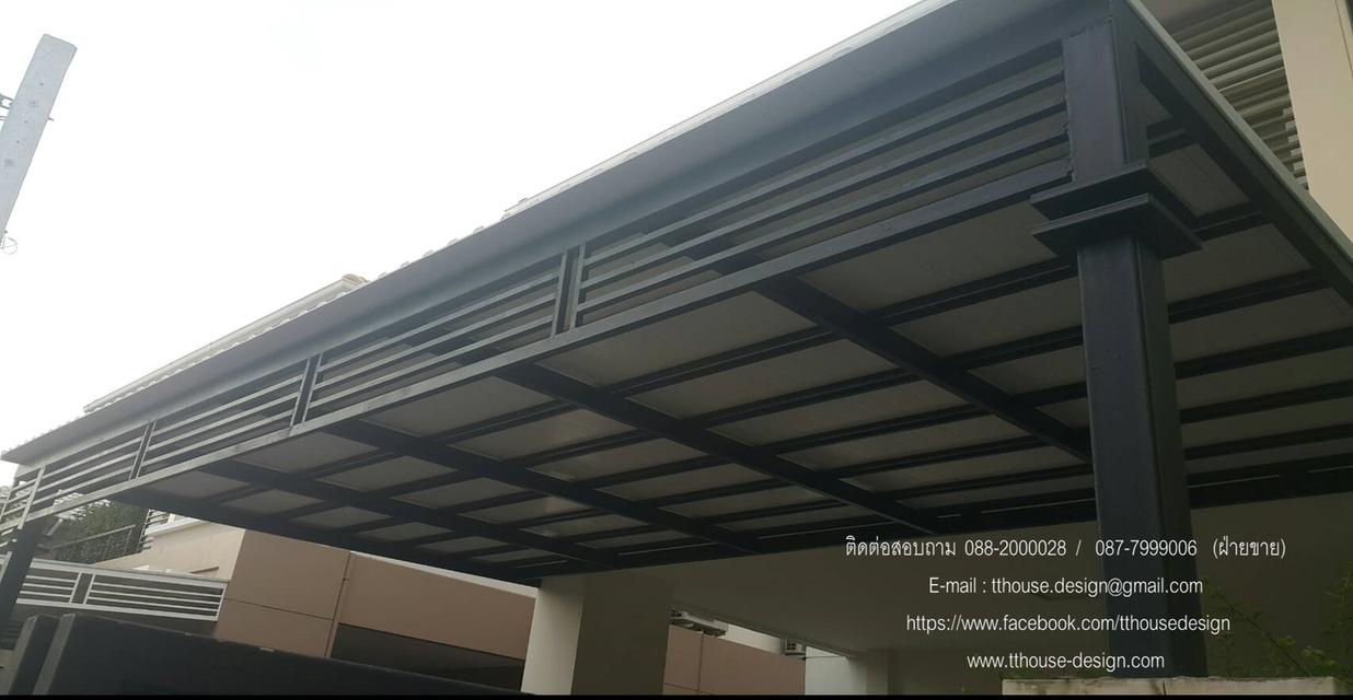 รับเหมา ต่อเติม โครงหลังคา กันสาด ห้องครัว เทพื้นปูกระเบื้อง Line dddesign23