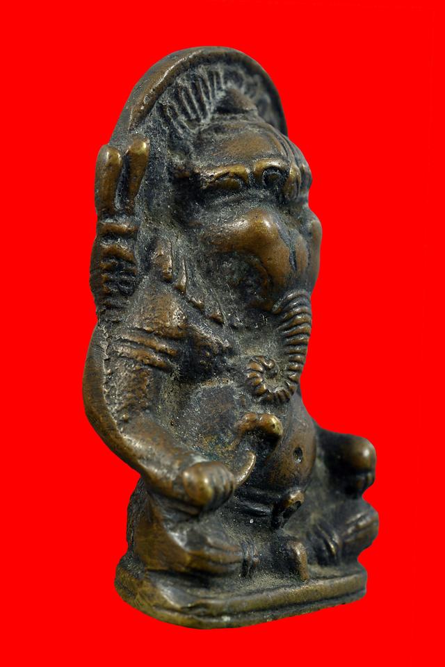 พระพิฆเนศโบราณ หลวงพ่อกิ๋น วัดดอนยานนาวาปี2480 เนื้อโลหะผสม มีกริ่ง รุ่นหายาก