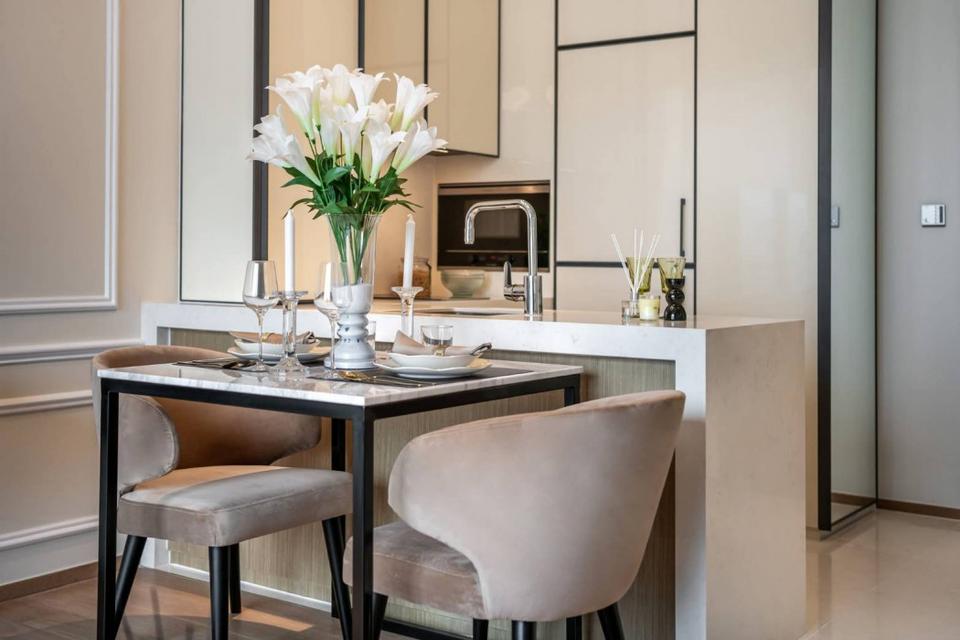 ให้เช่าคอนโด Beatniq Sukhumvit 32 ชั้น19 54.39 ตรม 1นอน 1น้ำ ใกล้ BTS ทองหล่อ 5