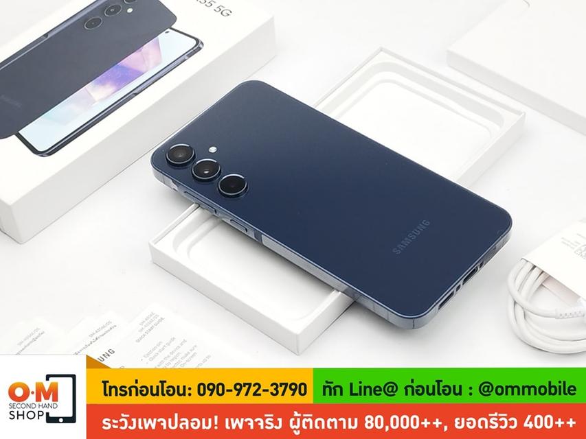 ขาย/แลก Samsung Galaxy A55 5G 12/256GB Awesome Navy ศูนย์ไทย ประกันศูนย์ยาว สวยมาก แท้ ครบกล่อง เพียง 11,990 บาท  2