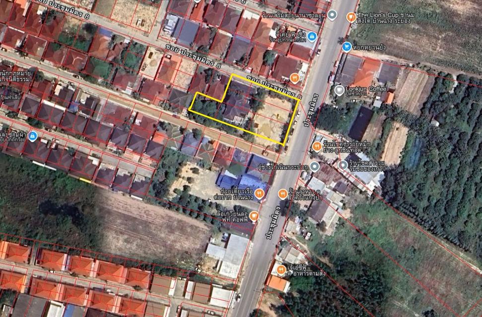 ที่ดินพร้อมบ้านโครงการหาดน้ำรินวิลล่า บ้านฉาง ระยอง ติดถนนราคาดี