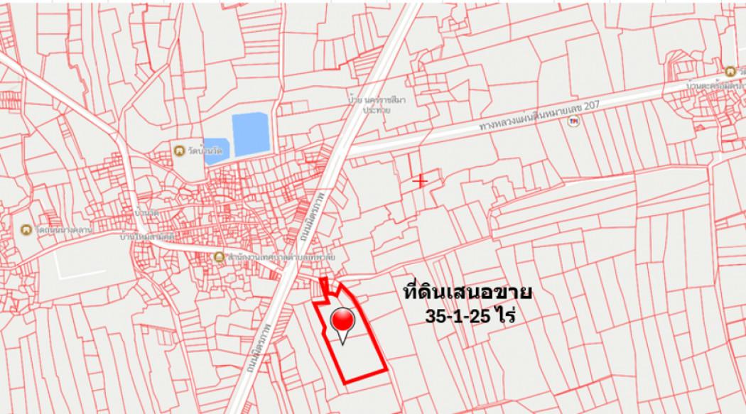 ขาย ที่ดิน ผืนใหญ่แปลงสวย ใกล้พืชสวนโลกโคราช ทำเลทองแห่งอนาคตไกล บ้านวัด ฝั่งตะวันออก 35 ไร่ 1 งาน 26 ตรว ในทำเลศักยภาพส