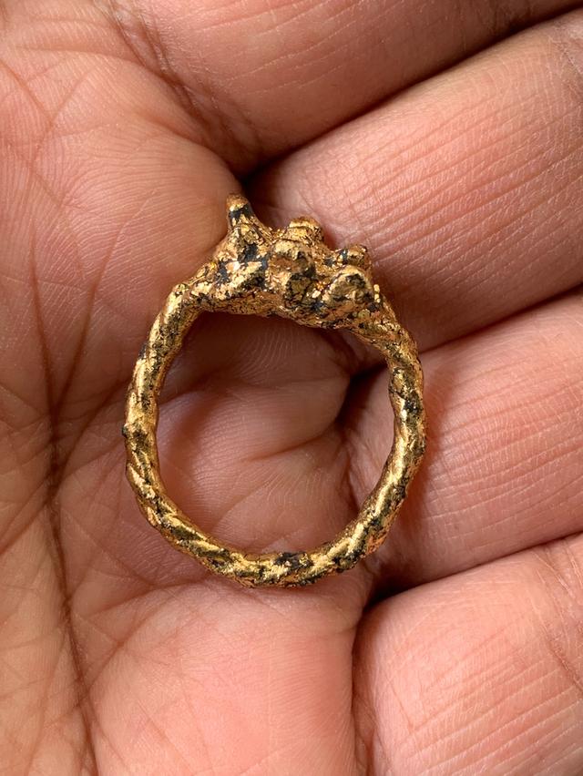 Sold / แหวนพิรอดเก้ายอด ปิดทองเก่า ไม่ทราบที่ 1