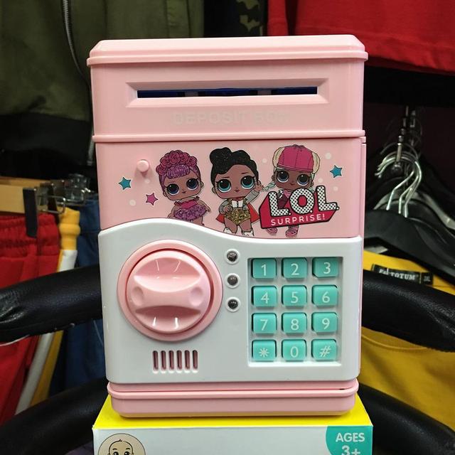กระปุกออมสิน ตู้ ATM CARTOON BANK ตู้ดูดแบงค์,ดูดเหรียญ INTELLIGENT Cartoon atm ลาย LOL แอลโอแอล สุดน่ารัก คละลายจัดส่ง
