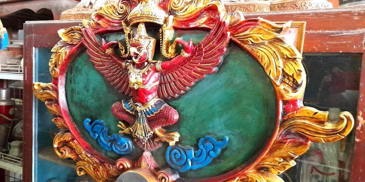 รูปหล่อพญาครุฑ ครุฑแขวนผนัง ขนาด100ซม 5