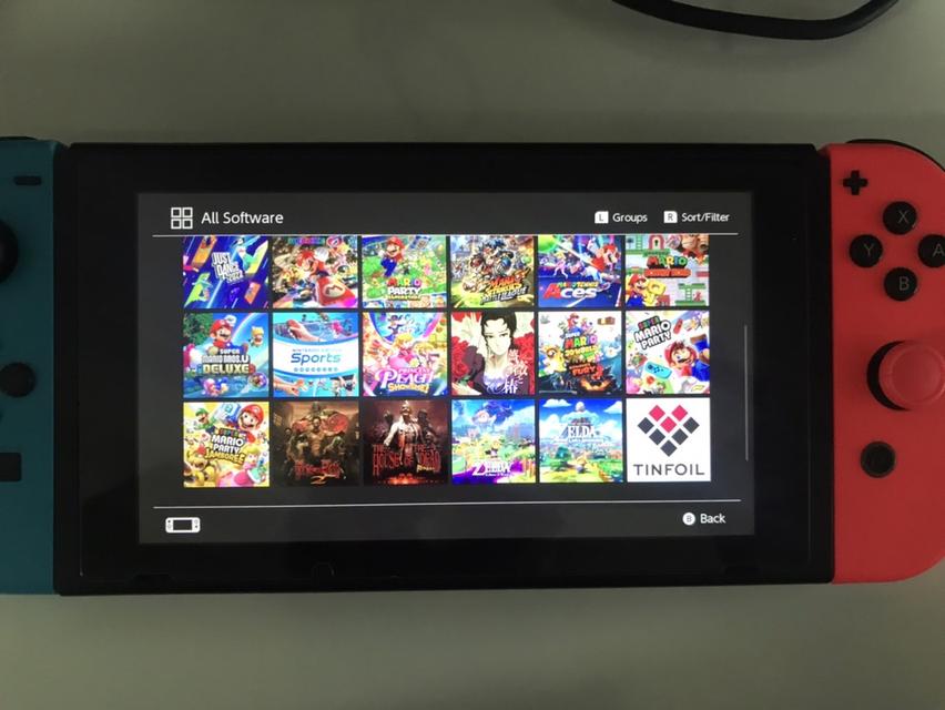 เครื่องเกมส์ nintendo switch v1 แปลงแล้ว เมม286 ลงเกมส์นตามภาพ อุปกรณณ์ตามรูป รูปย่อยที่ 3