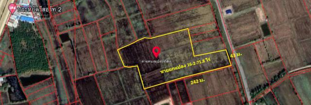 ขาย ที่ดิน ที่นาย่านชุมชนบ้านวัด ฝั่งตะวันออก ต.เทพาลัย อ.คง จ.นครราชสีมา 16 ไร่ 2 งาน 71.8 ตรว เขตเทศบาลฯ ใกล้โครงการพื 1