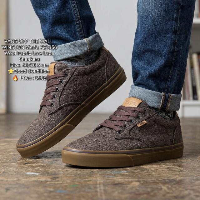 VANS OFF THE WALL WINSTON Menâs 721356 Wool Fabric Low Lace SneakersSize. 44/28.5 cmâïļGood Condition ðĨ Price : 590āļŋ