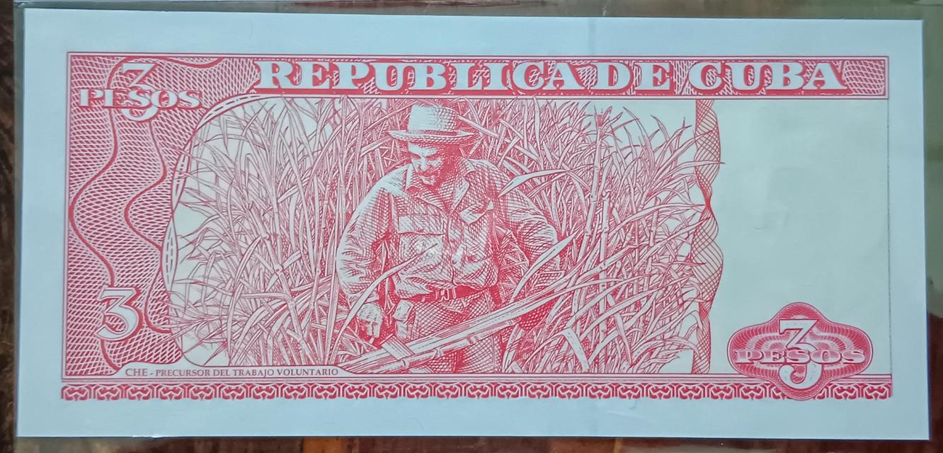 ธนบัตรของประเทศคิวบา ชนิดราคา 3 เปโซ รูปที่ 2