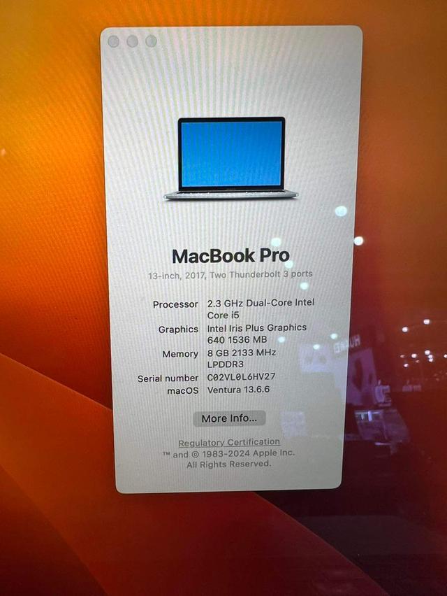 ขายMacbook Pro 13 2017 3
