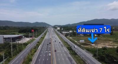 ให้เช่าที่ดินระยะยาว พื้นที่ 7 ไร่ บางพระ ศรีราชา ชลบุรี พื้นที่สีเหลือง ที่ดินติดทางคู่ขนาน เส้น 3701 1