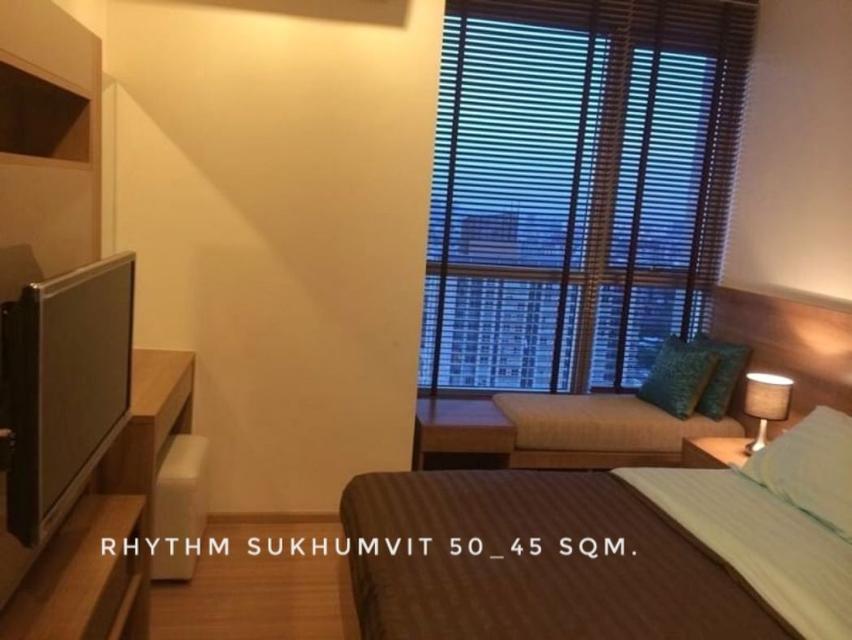 ให้เช่า คอนโด river view 1 nice bedroom Rhythm สุขุมวิท 50 (ริธึ่ม สุขุมวิท 50) 45 ตรม. near BTS Onnut Lotus Century Mal 2