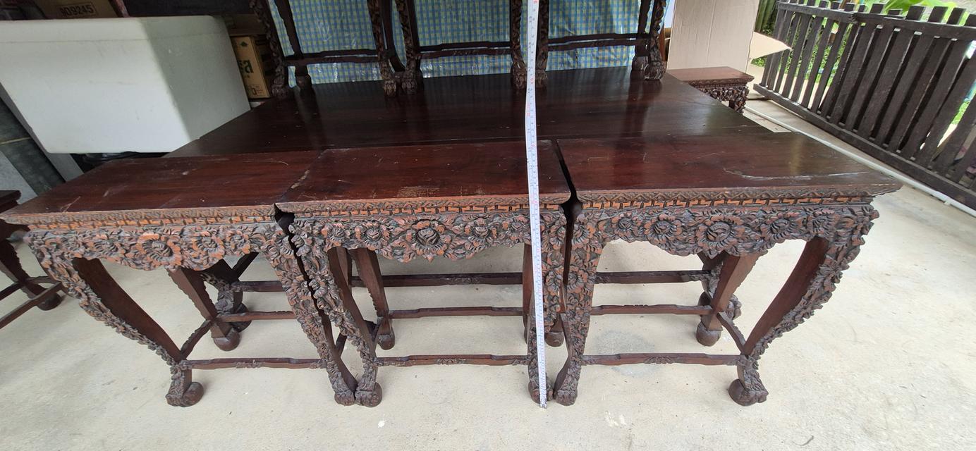 โต๊ะหมู่บูขา หมู่9 ไม้สักแกะสลัก 13