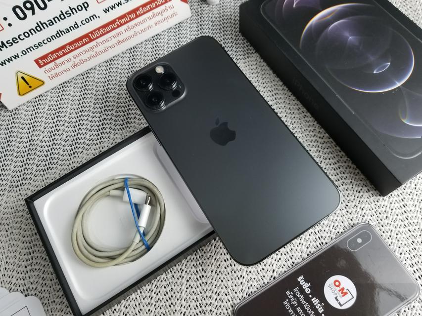 ขาย/แลก iPhone12 Pro Max 256GB Graphite ศูนย์ไทย สภาพสวยมาก สุขภาพแบต96% แท้ ครบยกกล่อง เพียง 31,900 บาท  3