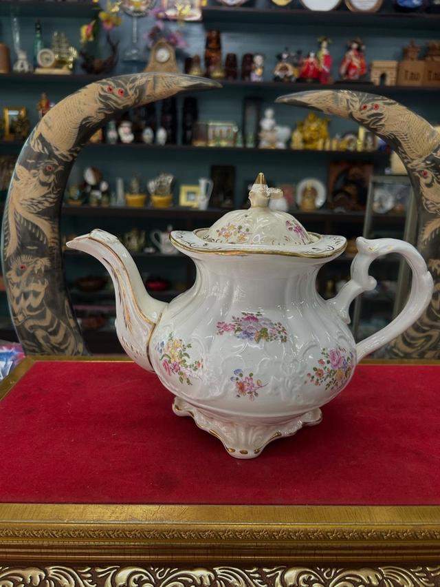กาน้ำเนื้อเซรามิก porcelain งานยุโรปเก่า (ตำหนิตามภาพ) 4