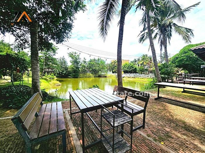 ที่ดินกาญจนบุรี 8-1-23 ไร่ พร้อมเรือนไทย + ร้านอาหาร + บึงบัว + บ่อปลาคราฟ และสิ่งปลูกสร้าง ร่มรื่น พร้อมดำเนินกิจการต่อ ห่างจากมอเตอร์เวย์ 6 กม.  5