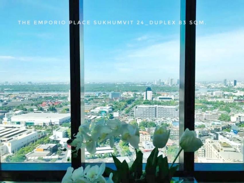 ให้เช่า คอนโด Duplex unit high floor river view ดิ เอ็มโพริโอ เพลส 83 ตรม. 1 bedroom in Sukhumvit 24 near BTS Phrompong 6