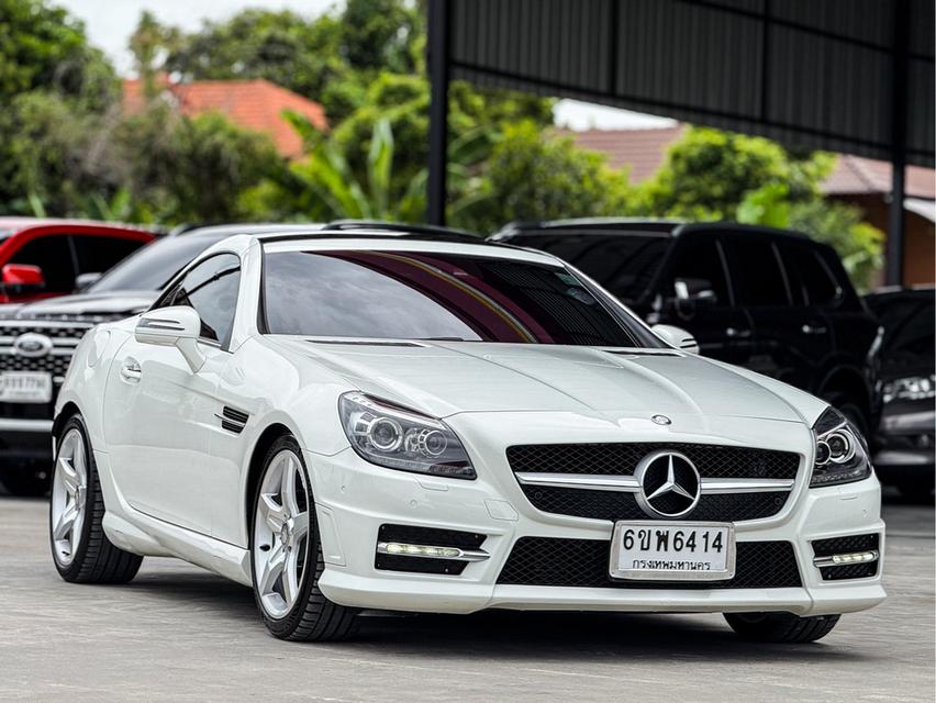 รหัสรถ WRT6414 Benz SLK200 Amg Package 1.8 R172 Convertible AT สีขาวปี2013