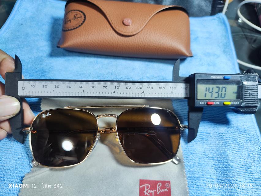 แว่น RayBan New Caravan ของแท้ (รหัสRB3636 9196/G5) กรอบสี Legend Gold สลักลายละเอียดพิเศษ(เลนส์สีน้ำตาล Chromance/Polarized) รูปที่ 13
