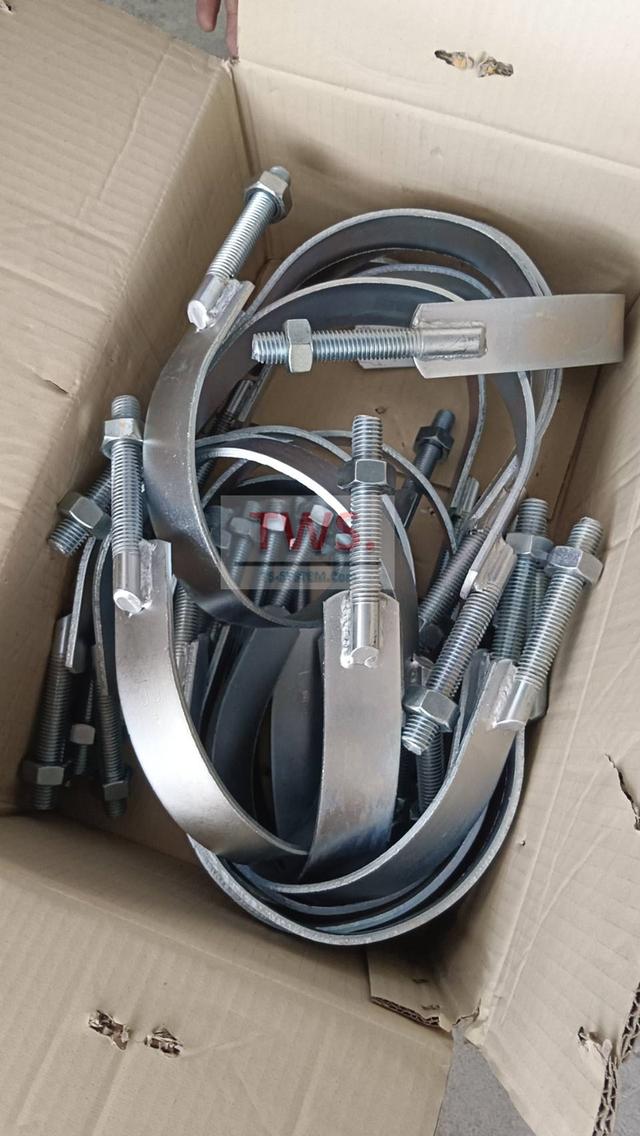 ยูแบน STRAP U-BOLT ชุบขาว ขนาด 2"-6" แกน 3/8" มีของพร้อมส่ง