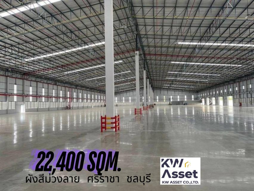 ให้เช่าโรงงาน/โกดัง 22,400 ตรม. เขาคันทรง ศรีราชา จ.ชลบุรี  🟪#ผังสีม่วงลาย  ☑️ เนื้อที่ดิน 25 ไร่  ☑️ ขนาดโรงงาน 22,400 ตรม 7