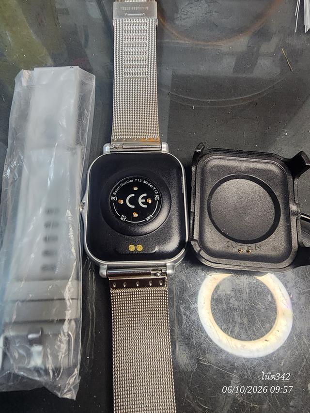 Smartwatch Y13 สภาพใหม่ ไม่เคยใช้งาน พร้อมสายสแตนเลส + สายยางสำรอง รูปที่ 4