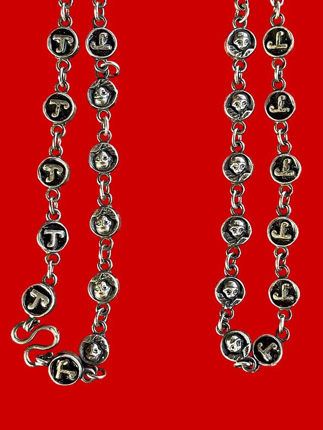 สร้อยนะโม หลังพ่อท่านคล้าย วัดสวนขัน ปี2508 เนื้อเงิน 4