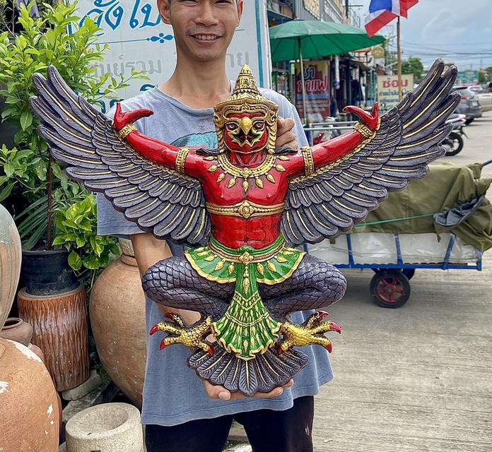 พญาครุฑ ครุฑเก่า รูปหล่อพญาครุฑ ขนาด70ซม แขวนผนัง