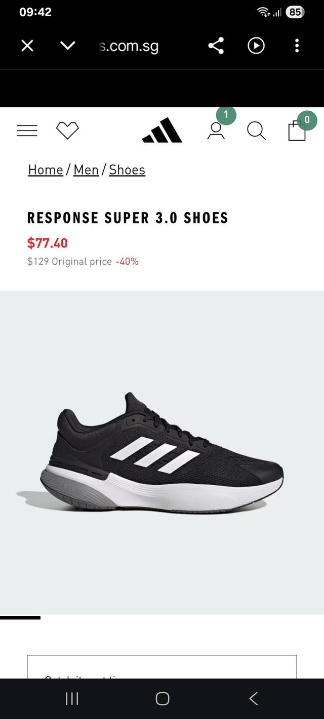 ADIDAS RESPONSE SUPER 3.0EUR 42.5/27แท้สวยใหม่ไร้ตำหนิไม่ซ่อม590ค่าส่ง50 รูปที่ 9