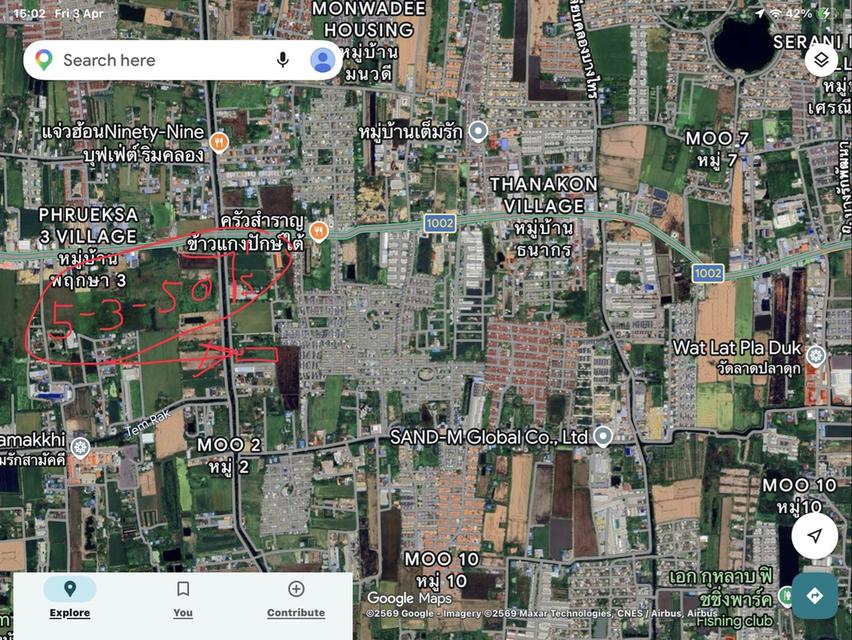 ขายที่ดินติดถนนเลียบคลองโต๊ะใหม่ ห่างถนนวัดลาดปลาดุก 450 เมตร นนทบุรี 2