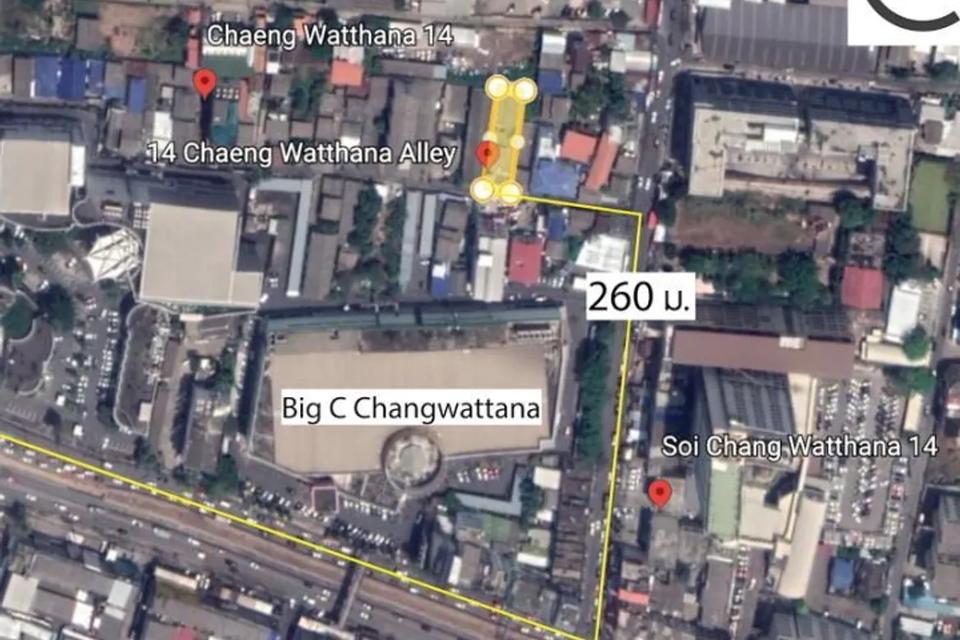 ขายด่วน! ที่ดินทําเลดีมาก ซอย แจ้งวัฒนะ 14 หลัง Big C ขนาด 147 ตรว.