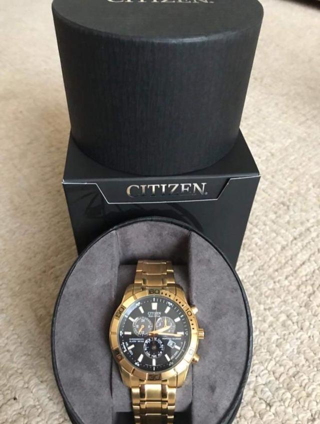 Citizen นาฬิกาผู้ชาย Attesa Eco-drive Radio World Time