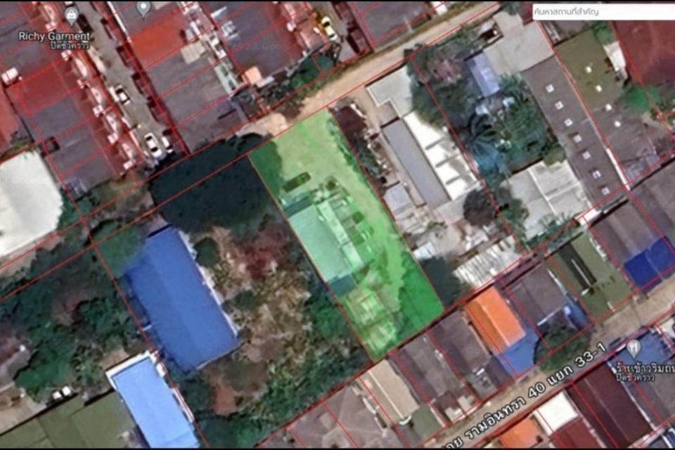 ขายที่ดิน ทำเลดีที่ซอยรามอินทรา 40 แยก 23 จำนวน 2 งาน