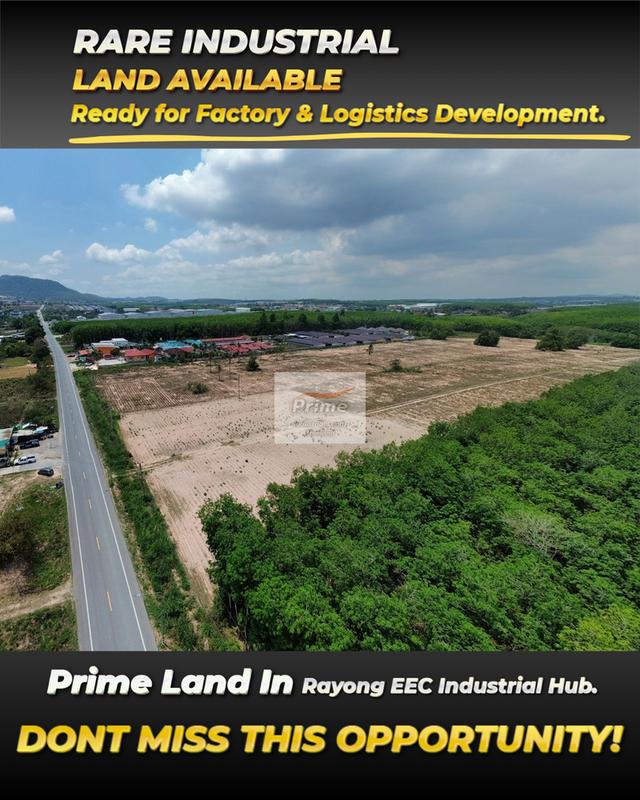 ขายที่ดิน 48 ไร่ ผังม่วงลาย ถมแล้ว ใกล้ BYD / WHA36 เขต EEC ทำโรงงานได้ 5