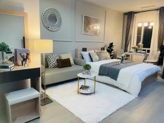 เช่า10,000 ติดต่อ 081-3755244 ห้อง28 ตรม. ใกล้สุวรรณภูมิ แต่งสวย พร้อมอยู่ 1