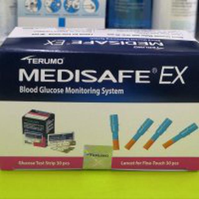 TERUMO MEDISAFE EX แผ่นตรวจน้ำตาลพร้อมเข็มเจาะเลือด 1