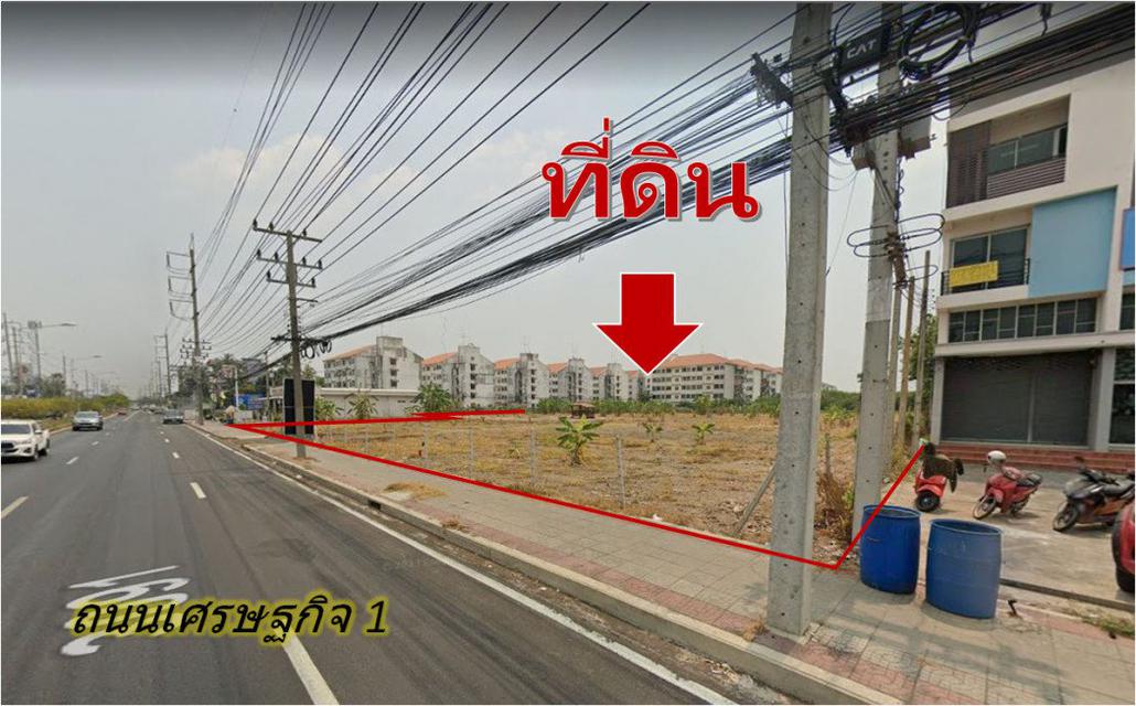 รูป ขาย ที่ดิน เปล่า ติดถนน เศรษฐกิจ 1 สมุทรสาคร อ.กระทุ่มแบน สมุทรสาคร 5 ไร่ 1 งาน 69 ตร.วา ขายยกแปลง หรือแบ่งขาย